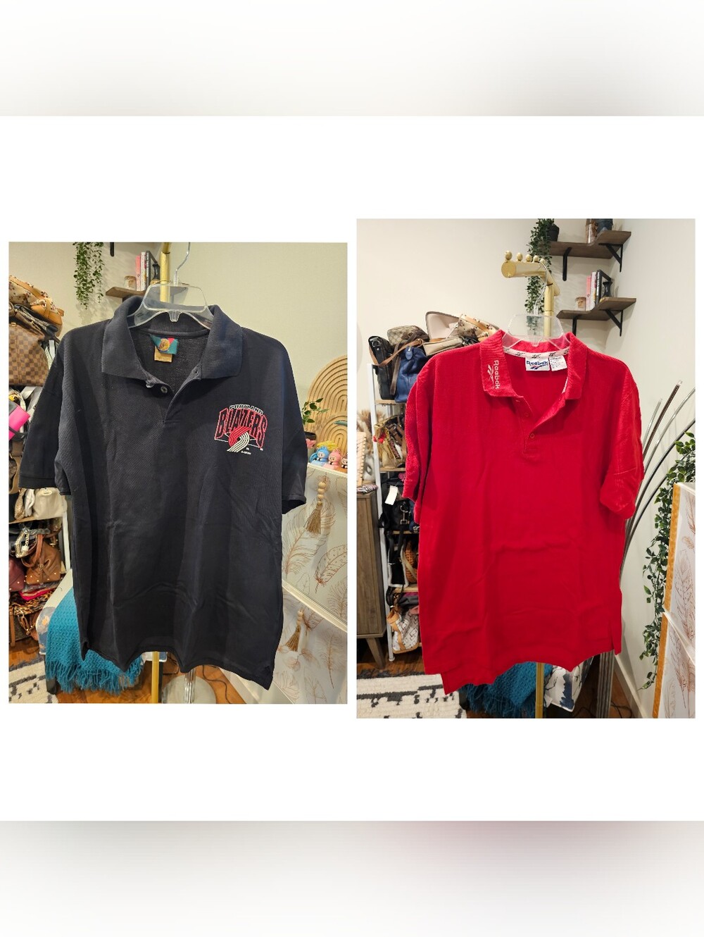 Vintage Reebok & Portland Trailblazers Polo Set
